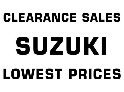 SUZUKI - CLEARANCE SALES